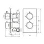 Brushed Nickel Single Outlet Round Thermostatic Shower Valve