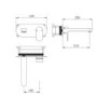 Hue Black Wall Mounted Basin Mixer Tap
