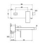 Lex Black Wall Mounted Basin Mixer Tap