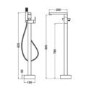 Lex Black Freestanding Bath Shower Mixer Tap