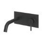 Wall Mounted Black Basin Mixer Tap - Kuro