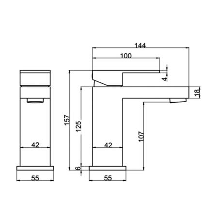 Bronze Mono Basin Mixer Tap - Lex
