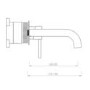 Kuro Brushed Bronze Wall Mounted Basin Mixer Tap