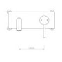 Kuro Brushed Bronze Wall Mounted Basin Mixer Tap