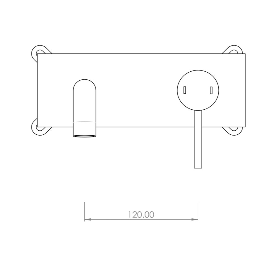 Kuro Brushed Bronze Wall Mounted Basin Mixer Tap
