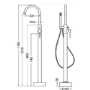 Bronze Freestanding Bath Shower Mixer Tap - Kuro