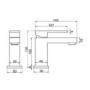 Nickel Cloakroom Basin Mixer Tap - Lex