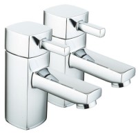 Chrome Cloakroom Basin Pillar Taps - Form