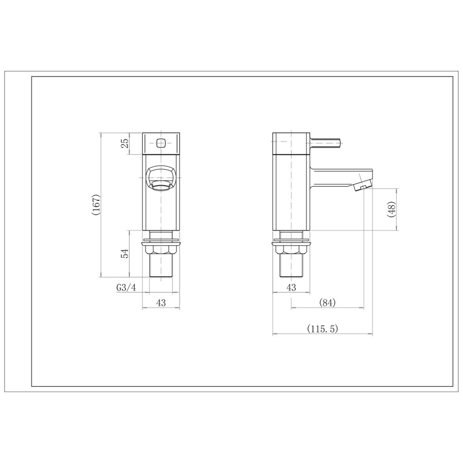Chrome Bath Pillar Taps - Form
