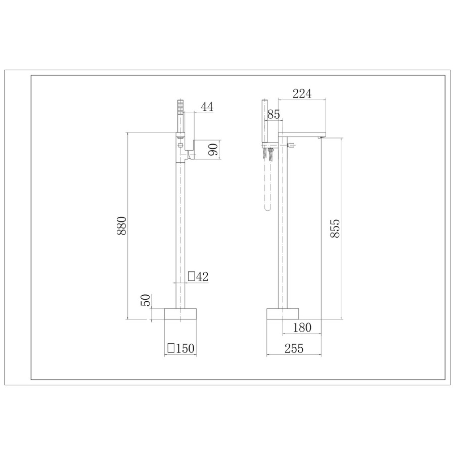 GRADE A1 - Cube Freestanding Bath Filler