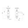 GRADE A1 - Oxford Basin Pillar Taps