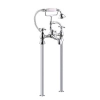 Chrome Freestanding Traditional Bath Shower Mixer Tap - Oxford Chrome Freestanding Traditional Bath Shower Mixer Tap - Oxford
