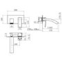GRADE A1 - Wave Wall Mounted Basin Mixer