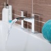 Chrome Waterfall Bath Mixer Tap - Quadra