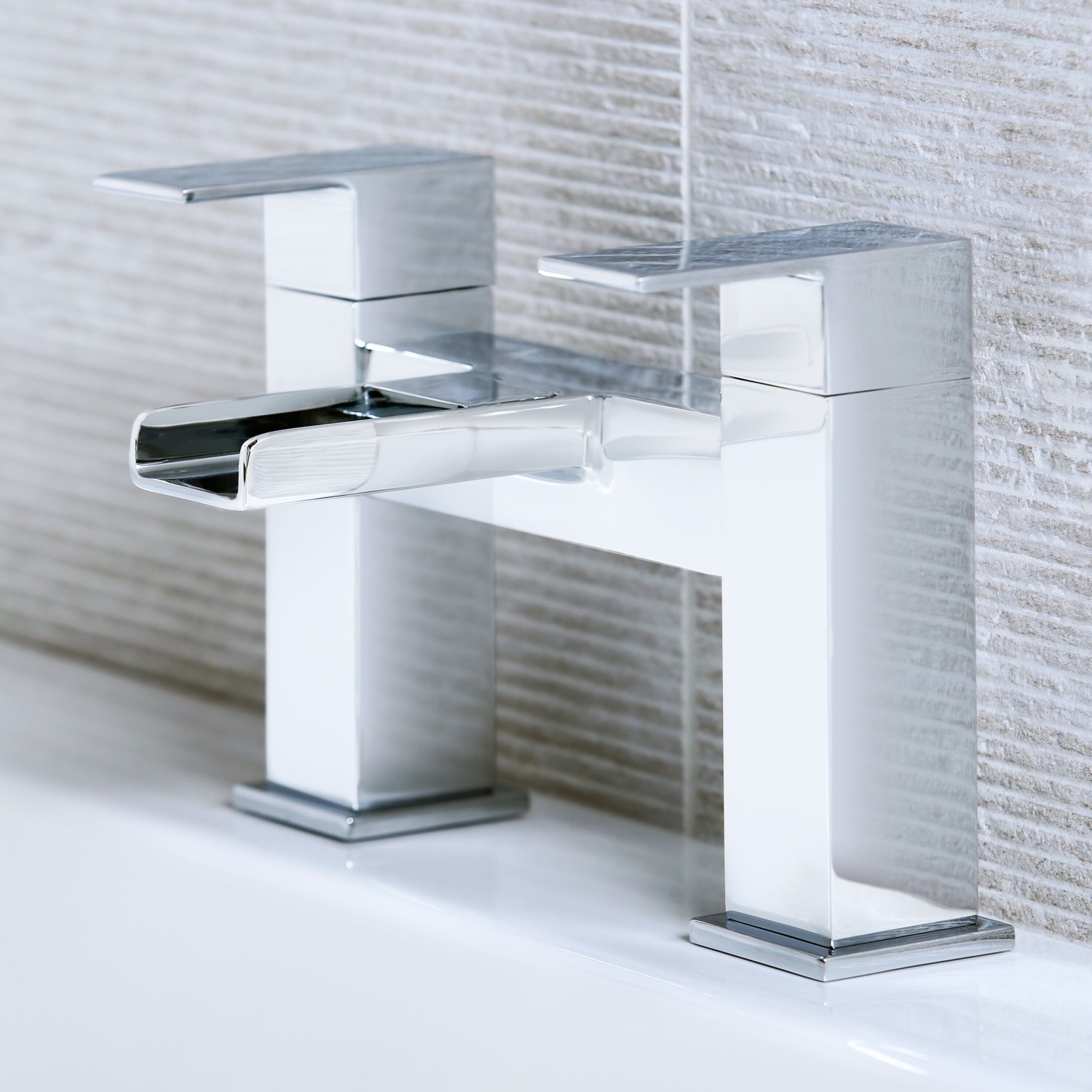 Chrome Waterfall Bath Mixer Tap Quadra Better Bathrooms