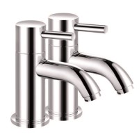 Chrome Basin Pillar Taps - S9