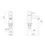 Chrome Basin Pillar Taps - S9