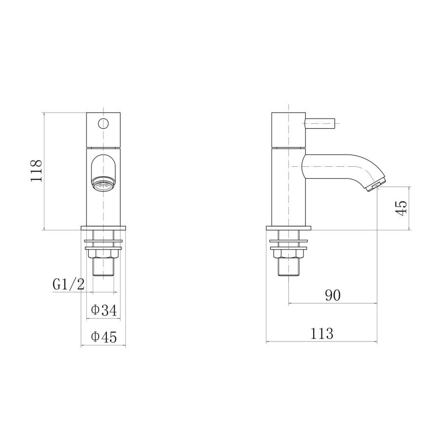 Chrome Basin Pillar Taps - S9