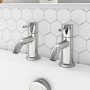 Chrome Bath Pillar Taps - S9