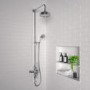 GRADE A2 - Traditional Exposed Thermostatic Shower Set Chrome - Camden