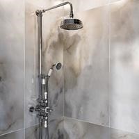 Traditional Exposed Thermostatic Shower Set Chrome - Camden