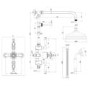 GRADE A2 - Traditional Exposed Thermostatic Shower Set Matt Black - Camden