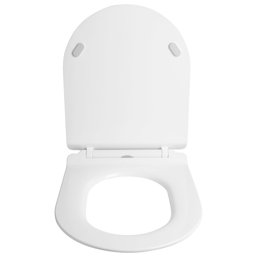 Matt White Round Soft Close Toilet Seat - Newport