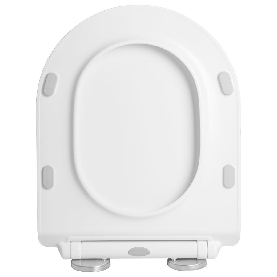 Matt White Round Soft Close Toilet Seat - Newport