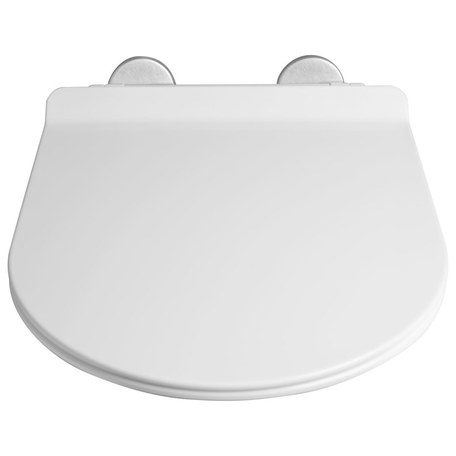 Matt White Round Soft Close Toilet Seat - Newport