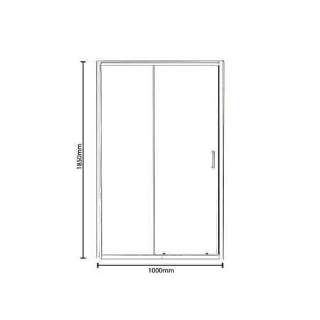 GRADE A1 - 1000mm Sliding Shower Door Universal Fit - Vega