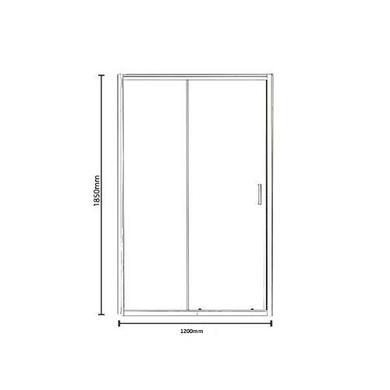 GRADE A1 - 1200mm Universal Sliding Shower Door - Vega