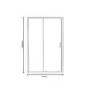 GRADE A1 - 1200mm Universal Sliding Shower Door - Vega