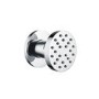 Chrome Concealed Shower Mixer with Triple Control & Square Ceiling Mounted Head, Handset and Body Jets - Flow