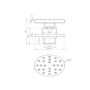 Chrome Concealed Shower Mixer with Triple Control & Square Ceiling Mounted Head, Handset and Body Jets - Flow