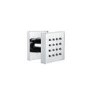 Chrome Concealed Shower Mixer with Triple Control & Square Ceiling Mounted Head, Handset and Body Jets - Cube