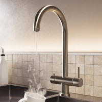 Nickel 3 in 1 Boiling Hot Kitchen Mixer Tap With 2.4L Boiler and Filter - Pronto Vesta Nickel 3 in 1 Boiling Hot Kitchen Mixer Tap With 2.4L Boiler and Filter - Pronto Vesta