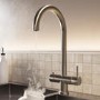 Nickel 3 in 1 Boiling Hot Kitchen Mixer Tap With 2.4L Boiler and Filter - Pronto Vesta