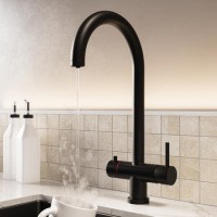 Black 3 in 1 Boiling Hot Kitchen Mixer Tap with 2.4L Boiler and Filter - Pronto Vesta Black 3 in 1 Boiling Hot Kitchen Mixer Tap with 2.4L Boiler and Filter - Pronto Vesta