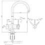 Matt Black 3 in 1 Instant Boiling Hot Kitchen Mixer Tap with 2.4L Boiler - Pronto Vesta