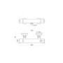 Flow thermostatic round bar shower valve - bottom outlet
