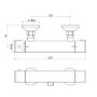 GRADE A1 - Flow cool touch thermostatic round bar shower valve - bottom outlet
