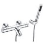 Themostatic Bath Shower Mixer Tap Wall Mounted with Handset - Flow