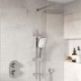 GRADE A2 - Chrome 2 Outlet Concealed Thermostatic Shower Valve with Dual Control - Flow