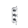 Chrome Concealed Traditional Shower Mixer with Dual Control &amp; Round Ceiling Mounted Head and Handset - Cambridge