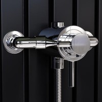 Chrome 1 Outlet Exposed Thermostatic Shower Valve - Volta Chrome 1 Outlet Exposed Thermostatic Shower Valve - Volta