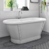 GRADE A2 - Camden Freestanding Bath Double Ended Grey - 1690 x 800mm