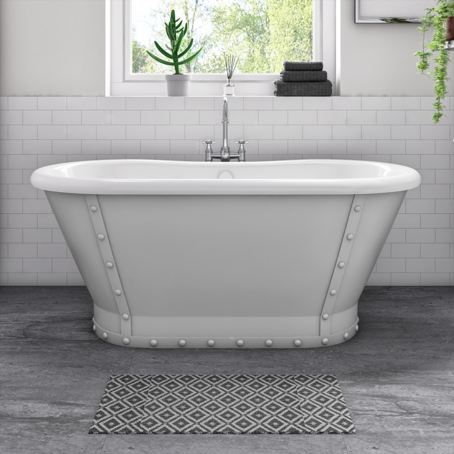 Freestanding Double Ended Roll Top Bath 1690 x 800mm - Camden