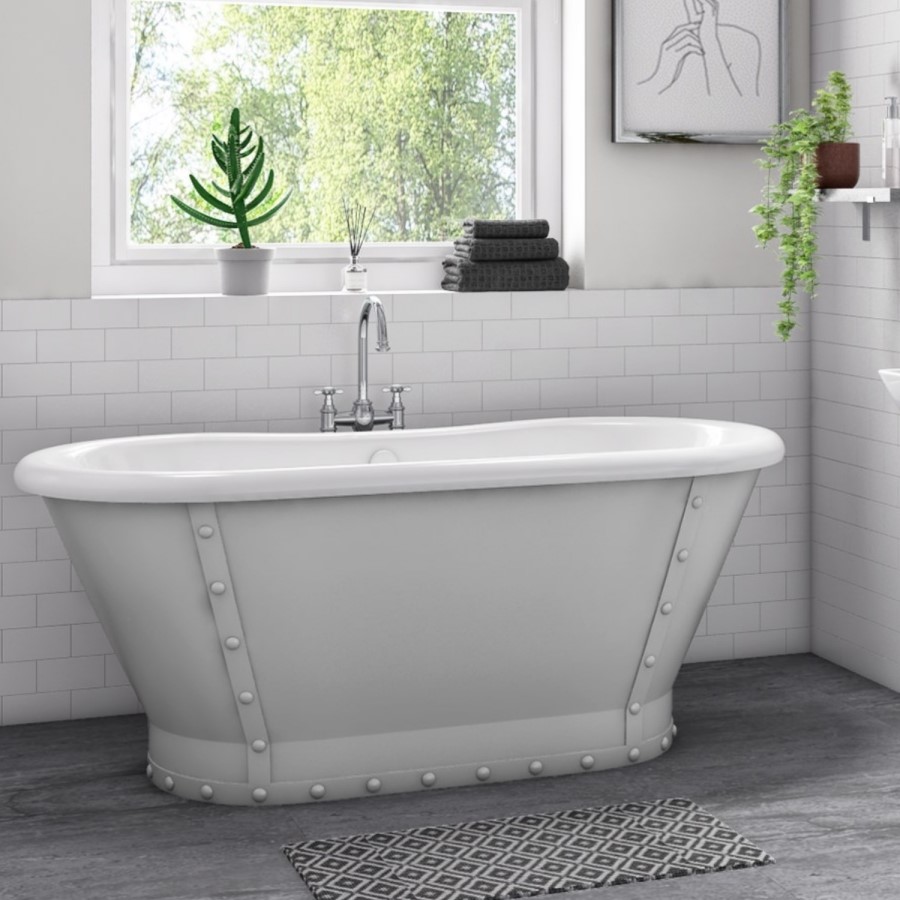 Freestanding Double Ended Roll Top Bath 1690 x 800mm - Camden