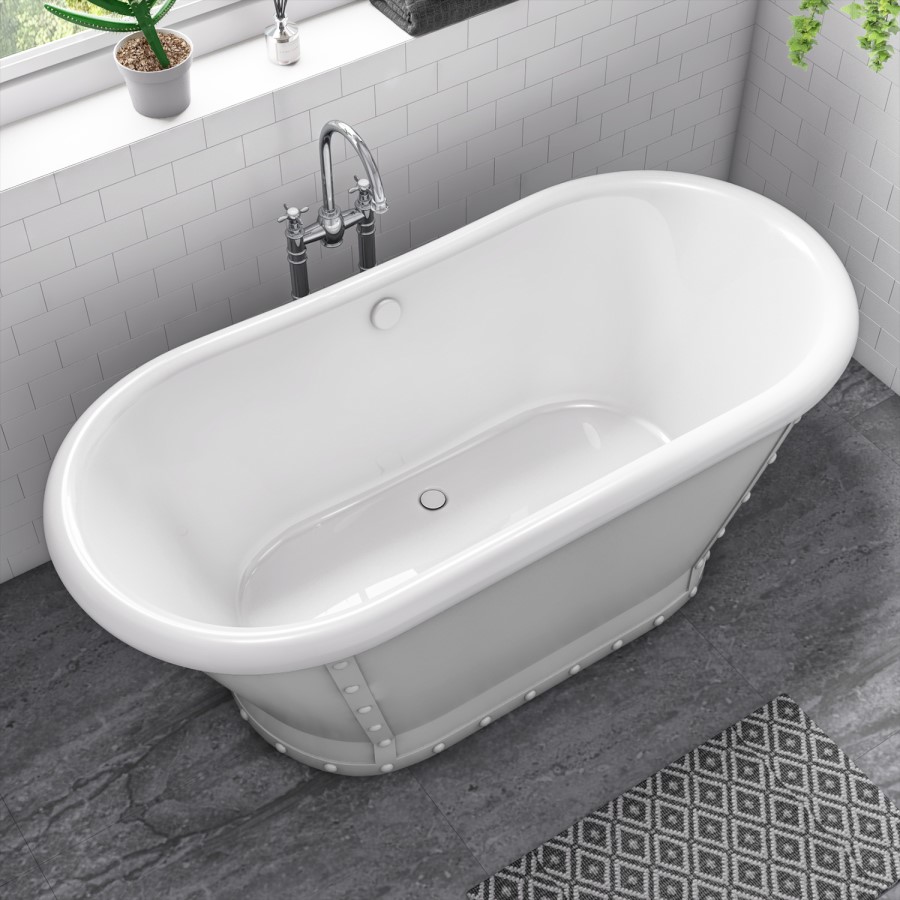 Freestanding Double Ended Roll Top Bath 1690 x 800mm - Camden