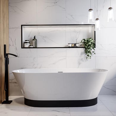 Healey & Lord Modern Collection 1700 x 800mm Double Ended Freestanding Bath  with Waste & Overflow